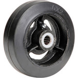 Global Industrial 6"" x 2"" Mold-On Rubber Wheel - Axle Size 3/4""