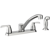 Moen Adler 2-Handle Lever Or Knob Kitchen Faucet with Side Spray, Chrome 87046 404525