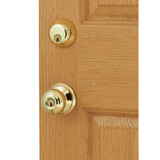 Schlage Bright Brass Deadbolt & Door Knob Combo
