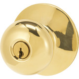 Schlage Plymouth Ultima Bright Brass Entry Door Knob