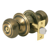 Schlage Georgian Antique Brass Entry Door Knob F51VGEO609