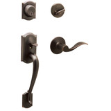 Schlage Aged Bronze Entry Door Handleset with Accent Lever F60GCAM716ACC
