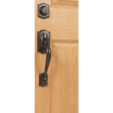 Schlage Aged Bronze Entry Door Handleset with Accent Lever F60GCAM716ACC 227230