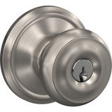 Schlage Georgian Satin Nickel Entry Door Knob F51VGEO619