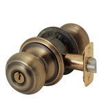 Schlage Georgian Antique Brass Entry Door Knob  F51AGEO609