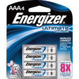 Energizer Ultimate AAA Lithium Battery (4-Pack) L92SBP-4