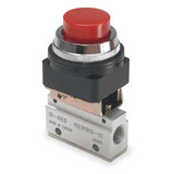 Aro Manual Air Control Valve, Button, Red M291HS-11