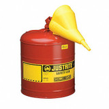 Justrite Type I Safety Can,5 gal.,Red,16-7/8In H  7150110