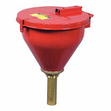Sim Supply Safety Drum Funnel,Red,GalvStl,NPS/NPT  08207