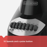 Black & Decker 10-Speed Blender with 5-Cup Glass Jar BL2010BG 624055