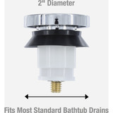 Danco 2 In. Universal Touch-Toe Bathtub Drain Stopper in Chrome 80811 415933