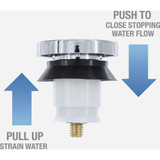 Danco 2 In. Universal Touch-Toe Bathtub Drain Stopper in Chrome 80811 415933