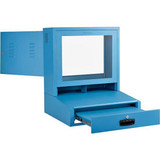 Global Industrial Countertop LCD Computer Cabinet Blue