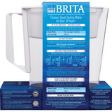 Brita White 6-Cup Water Filter Pitcher 36089 602395