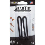 Nite Ize Gear Tie 6 In. Black Reusable Rubber Twist Tie (2-Count)