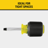 Stanley 1-4 In. x 1-1-2 In. Stubby Vinyl Grip Slotted Screwdriver 66-088 356921
