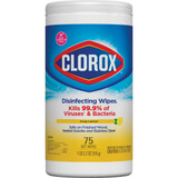Clorox Crisp Lemon Disinfecting Cleaning Wipes Tub (75-Count) 01628