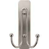 Command Large Decorative Double Hook, Brushed Nickel, 1 Hook, 1 Strip 17036BN-ES 249811