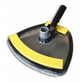 Jed Pool Tools Pool Vacuum,Plastic,Black/Yllw,11-7/8" L 30-179-B