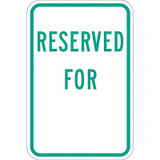 Lyle Reserved Parking Sign,18" x 12" T1-1204-EG_12x18