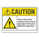 Lyle Caution Sign,7inx10in,Non-PVC Polymer LCU3-0035-ED_10x7