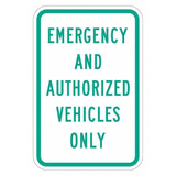 Lyle Emergency Vehicle Parking Sign,18" x 12" T1-1774-HI_12x18