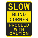 Lyle Blind Corner Traffic Sign,18" x 12" T1-1387-HI_12x18