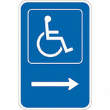 Lyle ADA Handicapped Parking Sign,18" x 12"  T1-1130-DG_12x18