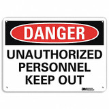 Lyle Danger Sign,10 inx14 in,Aluminum U3-2025-NA_14x10