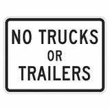 Lyle No Trucks Traffic Sign,12" x 18" T1-5713-DG_18x12