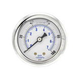 Pic Gauges Pressure Gauge,1/8 in. NPT,2 in. 202L-208E