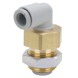 Smc Bulkhead Union Elbow,90 Deg,4mm,Tube KQ2LE04-00A