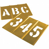 C.H. Hanson Stencil Set,Letters & Numbers,Brass 10149