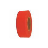 Sim Supply Flagging Tape, Red, 300 ft L, 1 3/16 in  1EC23