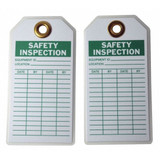 Sim Supply Saf Inspection Tag,5-3/4 x 3 In,Brs,PK10  5KR79