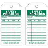 Manufacturer Varies Saf Inspection Tag,5-3-4 x 3 In,Brs,PK10 5KR79