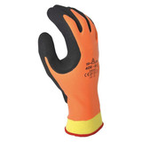 Showa Coated Gloves,Black/Orange,2XL,PR 406XXL-10