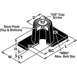 Mason Industries Floor-Mount Vibration Isolator,4 1/2" H 4C997