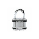 Master Lock Keyed Padlock, 15/16 in,Rectangle,Silver  M5STS