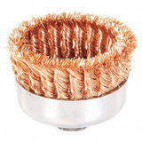 Weiler Knot Wire Cup Brush,Threaded Arbor,4 In. 93807