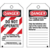 Brady Danger Tag,5-3/4 x 3 In,Cardstock,PK25 65452