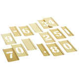 C.H. Hanson Stencil Set,Numbers,Brass 10009