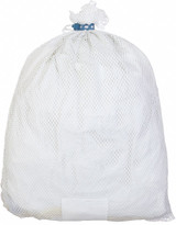 Sim Supply Mesh Laundry Bag,White,with Closure,PK12  NI245465