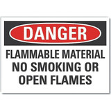 Lyle Flammabl Mtrl Danger Lbl,10x14in,Polyest LCU4-0609-ND_14X10