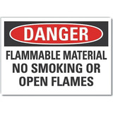 Lyle Flammabl Mtrl Danger Lbl,10x14in,Polyest  LCU4-0609-ND_14X10