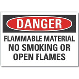 Lyle Flammable Mtrl Danger Lbl,7x10in,Polyest  LCU4-0609-ND_10X7