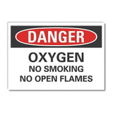 Lyle No Smoking Danger Rflctv Label,3.5inx5in LCU4-0523-RD_5X3.5