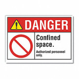 Lyle Confined Space Danger Lbl,7x10in,Polyest LCU4-0115-ND_10X7