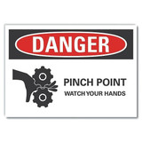 Lyle Pinch Point Danger Rflctv Label,5inx7in LCU4-0261-RD_7X5