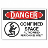 Lyle Confined Space Danger Lbl,7x10in,Polyest LCU4-0267-ND_10X7